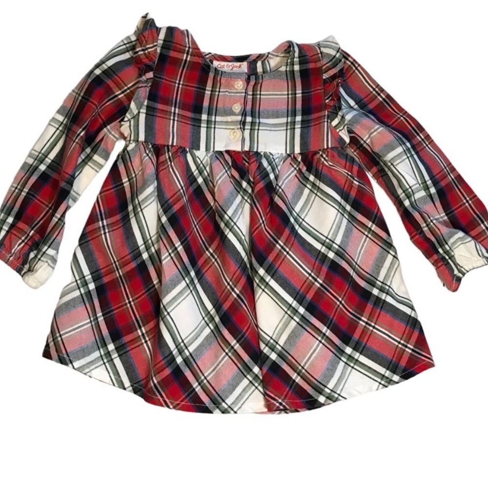 Cat & Jack Plaid Dress 18m